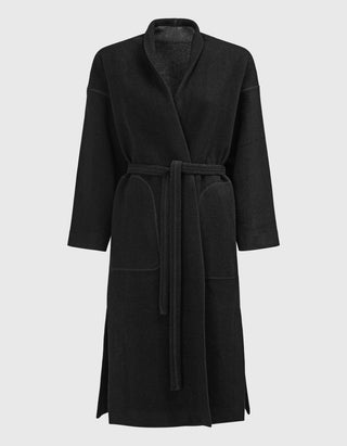 Wende-Kaschmir-Mantel mit Bindegürtel