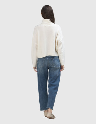 Bouclé Rollkragen-Pullover Zeta Posa Roll