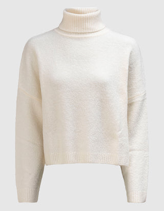 Bouclé Rollkragen-Pullover Zeta Posa Roll