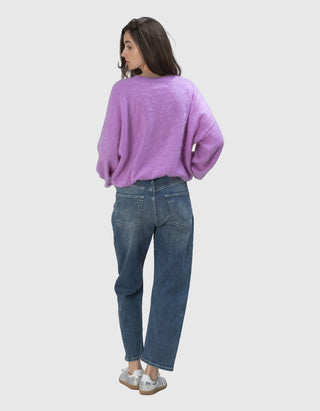 Washed-Out Jeans Hope Bow Leg