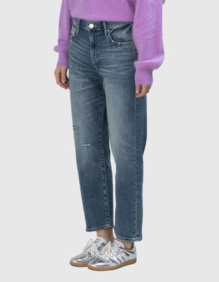 Washed-Out Jeans Hope Bow Leg