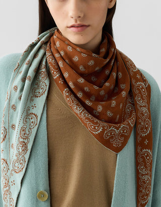 Triangel-Tuch The Wild Rag Reversible Paisley mit Seidenanteil