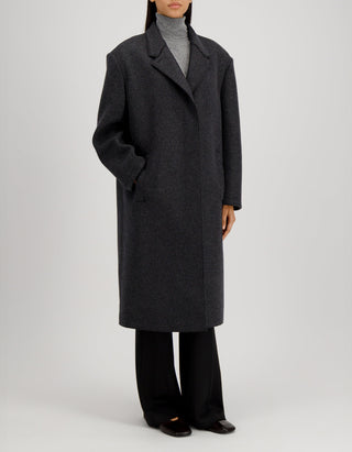 Wollmantel Herringbone mit Kaschmiranteil