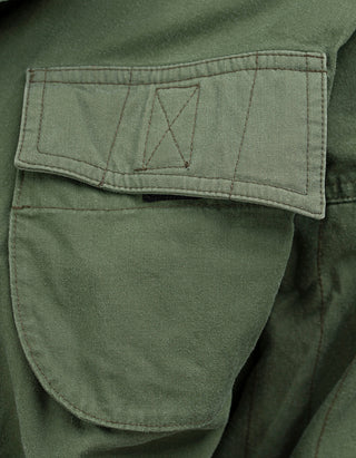 Bedruckte Army-Jacke Sherpa mit Fell-Futter