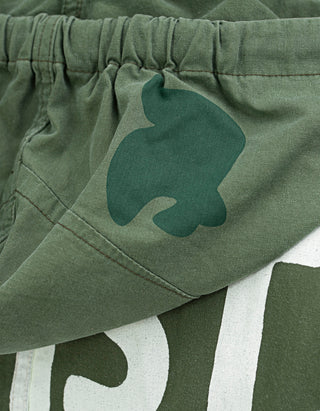 Bedruckte Army-Jacke Sherpa mit Fell-Futter