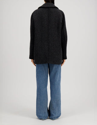 Doppelreihige Bouclé Woll-Mix Jacke Sailor