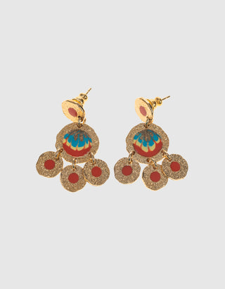 Vergoldete Ohrringe Illusion