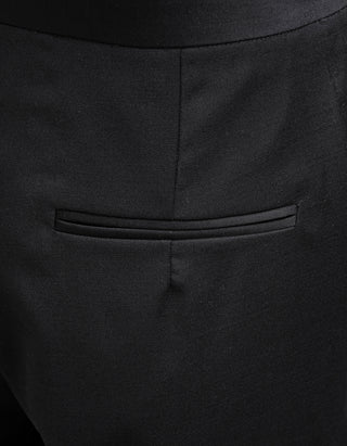 High-Waist Woll-Mix Bundfaltenhose