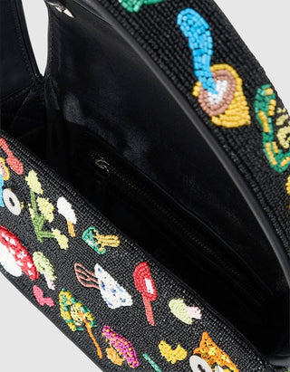 Schultertasche Tommy Beaded mit Perlenverzierung