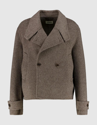 Doppelreihige Woll-Jacke Billie mit Seidenanteil
