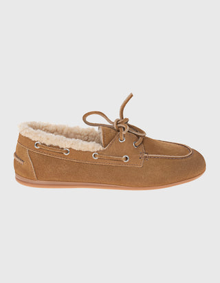Gefütterte Veloursleder-Loafer Brushed Fur