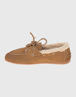Gefütterte Veloursleder-Loafer Brushed Fur