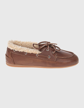 Gefütterter Leder-Loafer Brushed Fur