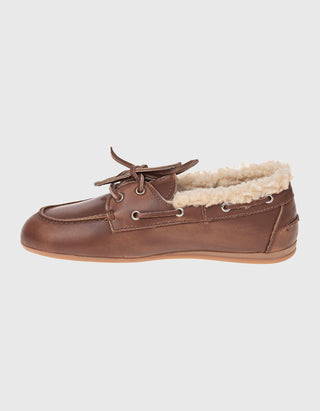 Gefütterter Leder-Loafer Brushed Fur