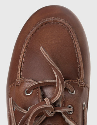 Gefütterter Leder-Loafer Brushed Fur