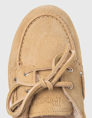 Gefütterte Veloursleder-Mules Boat Mule Fur