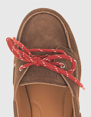 Veloursleder-Mules Boat
