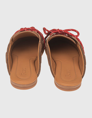 Veloursleder-Mules Boat