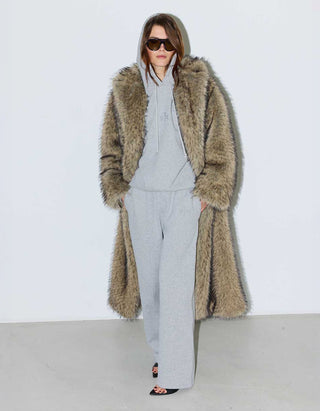 Bestickte Wide-Leg Jogginghose