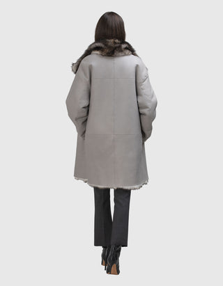 Lammleder Shearling Wendekurzmantel Chi Toscana