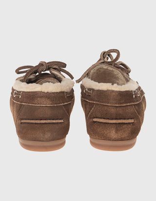 Gefütterte Veloursleder Boat Loafer
