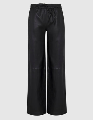 Wide-Leg Lammleder-Jogginghose Baggy Athletic