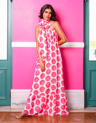 Off-Shoulder Leinen-Kleid Caraway