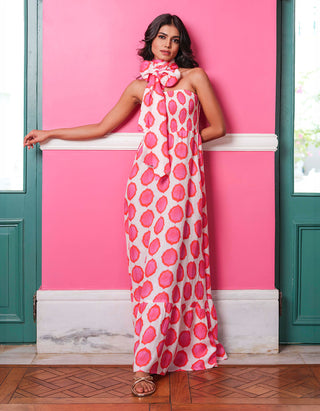 Off-Shoulder Leinen-Kleid Caraway