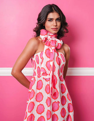 Off-Shoulder Leinen-Kleid Caraway