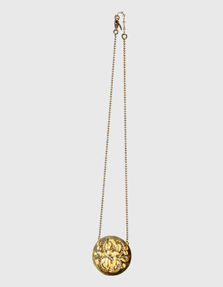 Vergoldete Kette Diva mit graviertem Medallion
