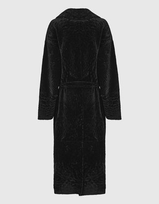 Shearling Wendemantel Charlotte mit Bindegürtel