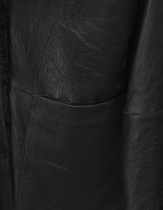 Shearling Wendemantel Charlotte mit Bindegürtel