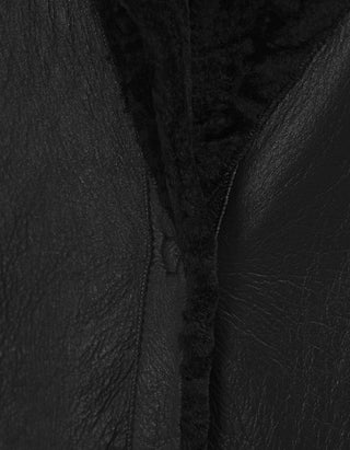 Shearling Wendemantel Charlotte mit Bindegürtel