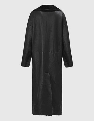 Shearling Wendemantel Charlotte mit Bindegürtel