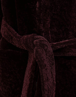 Shearling-Wende-Mantel mit Bindegürtel
