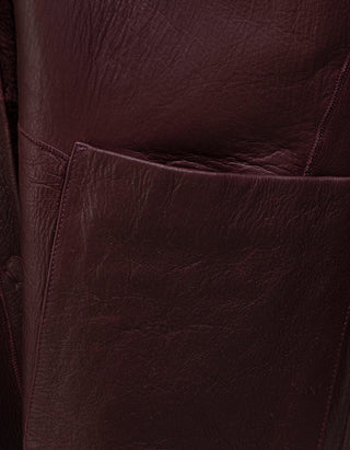 Shearling-Wende-Mantel mit Bindegürtel