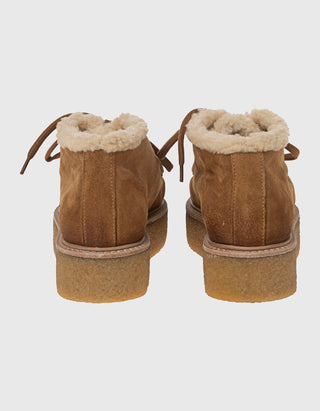 Gefütterte Veloursleder Plateau-Schuhe Chukks Shearling