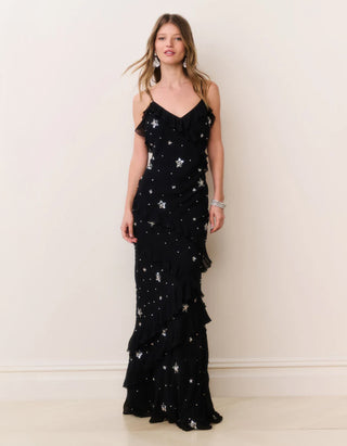 Maxi-Trägerkleid Rialto mit Strass-Verzierung