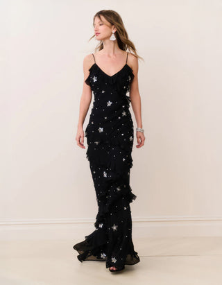 Maxi-Trägerkleid Rialto mit Strass-Verzierung