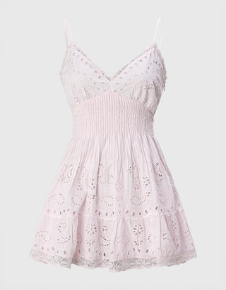 Mini-Kleid Azar mit Lochstickerei