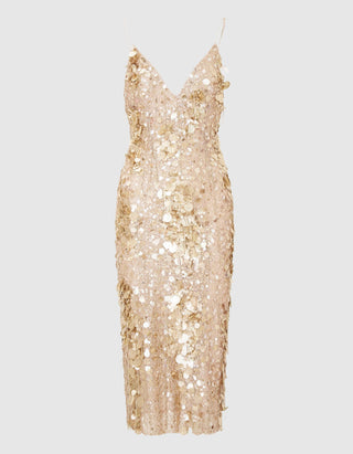 Midi Pailletten-Kleid Kayleen