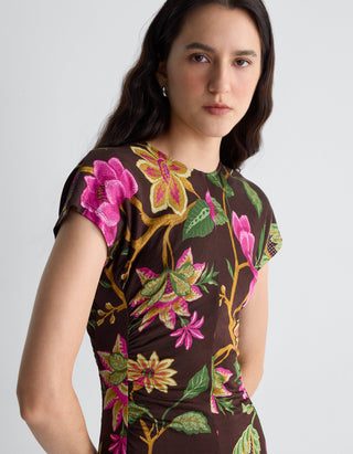 Gemustertes Midi-Kleid Mavis