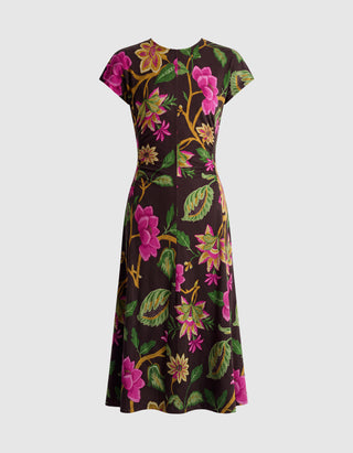 Gemustertes Midi-Kleid Mavis