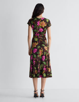 Gemustertes Midi-Kleid Mavis