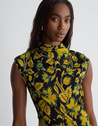Gemustertes Maxi-Kleid Apollo mit Pailletten-Stickerei
