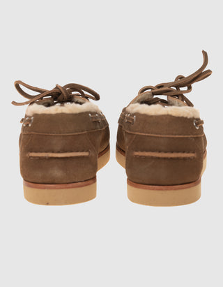 Gefütterte Veloursleder-Loafer Deck Shearling