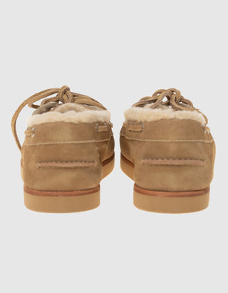Gefütterte Veloursleder-Loafer Deck Shearling