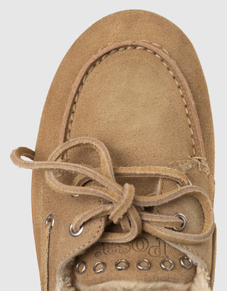 Gefütterte Veloursleder-Loafer Deck Shearling