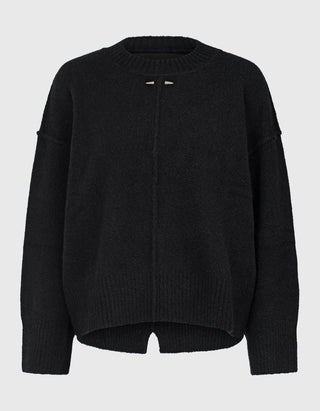 Woll-Mix Pullover mit Rundhalsausschnitt