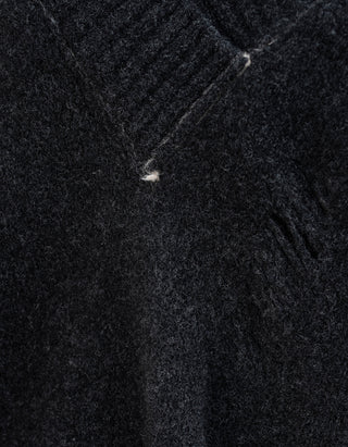 Oversize Destroyed Woll-Mix Pullover mit Faden-Details
